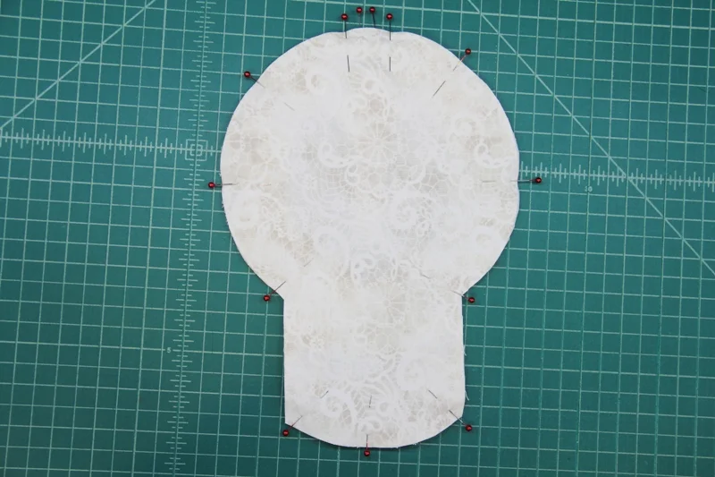 Back of skull pinned