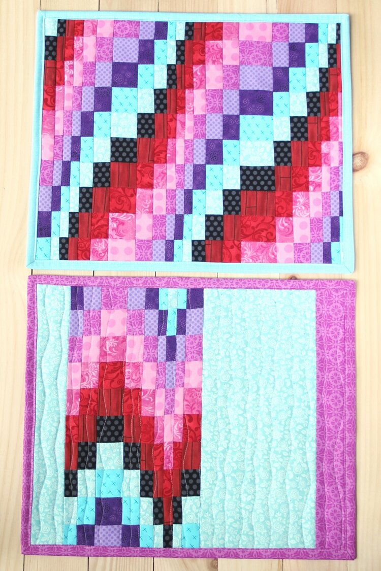 Sewing tutorial: Quilted bargello placemats