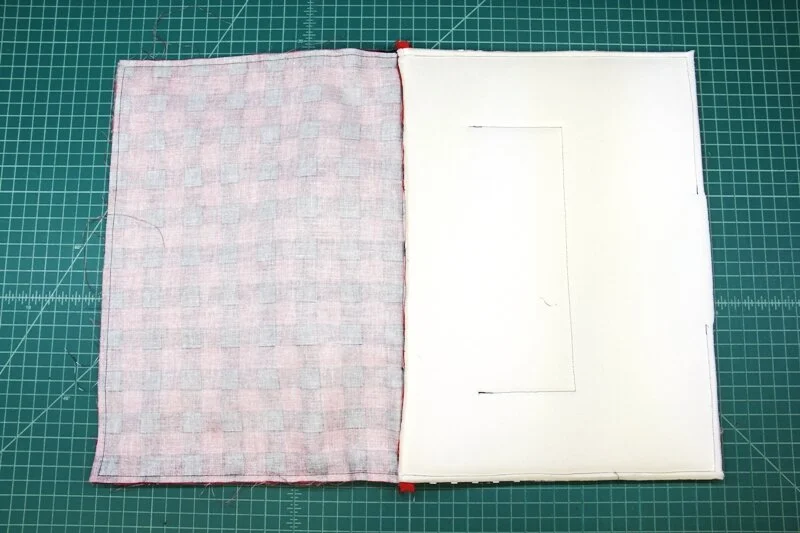 Stitch all the way around bag