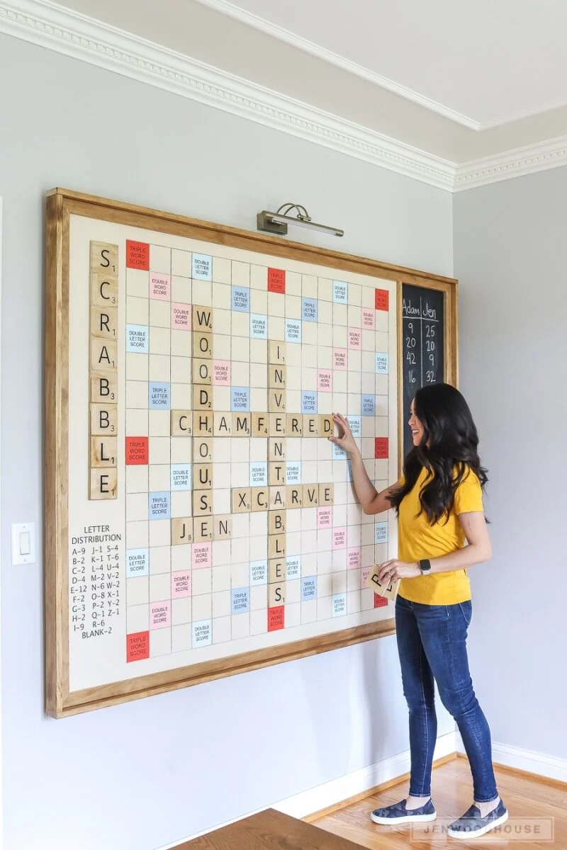 DIY Giant Wall Scrabble from Jen Woodhouse