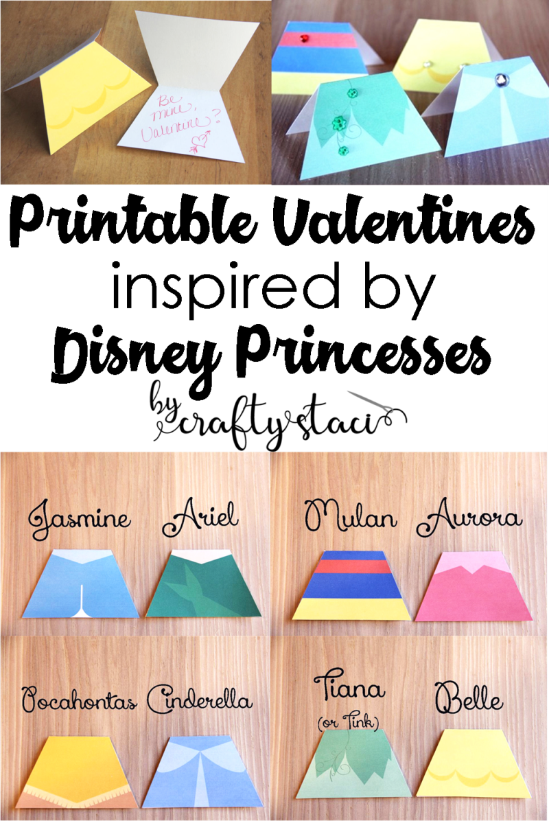 Disney Princess Printable Valentine Cards Crafty Staci