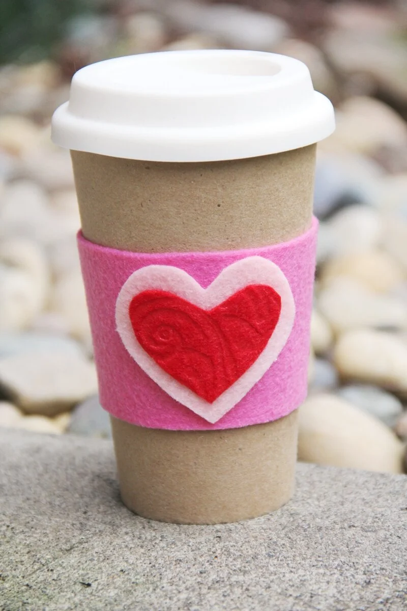 Heart Coffee Cozy from Crafty Staci