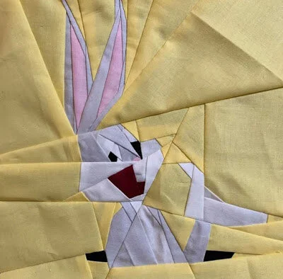 Bugs Bunny Quilt Block from Fandom in Stitches