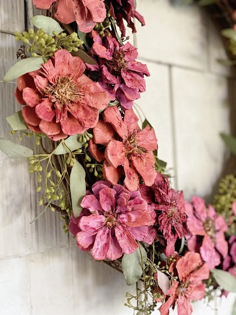 Spring Pinecone Wreath from My 100 Year Old Home