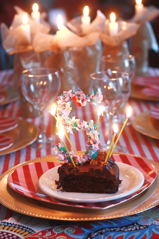 Confetti Cake Toppers from Aunt Peaches