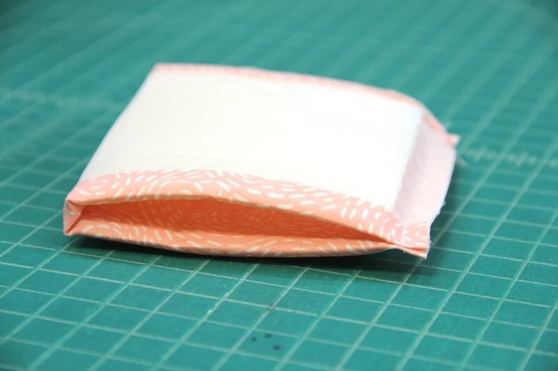 Short ends of handle sewn