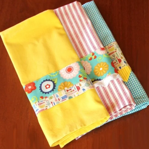 Fabric Embellished Kitchen Towels