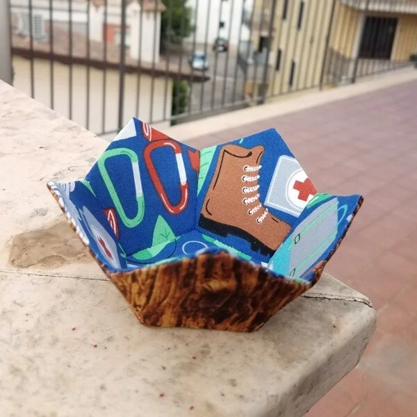 Fabric Pentagon Bowl from Crafty Staci