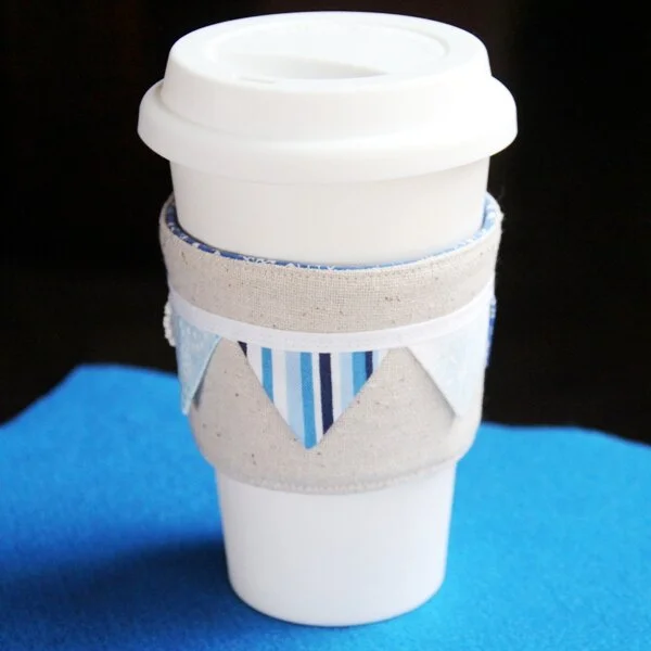 Pennant Banner Coffee Cozy from Crafty Staci