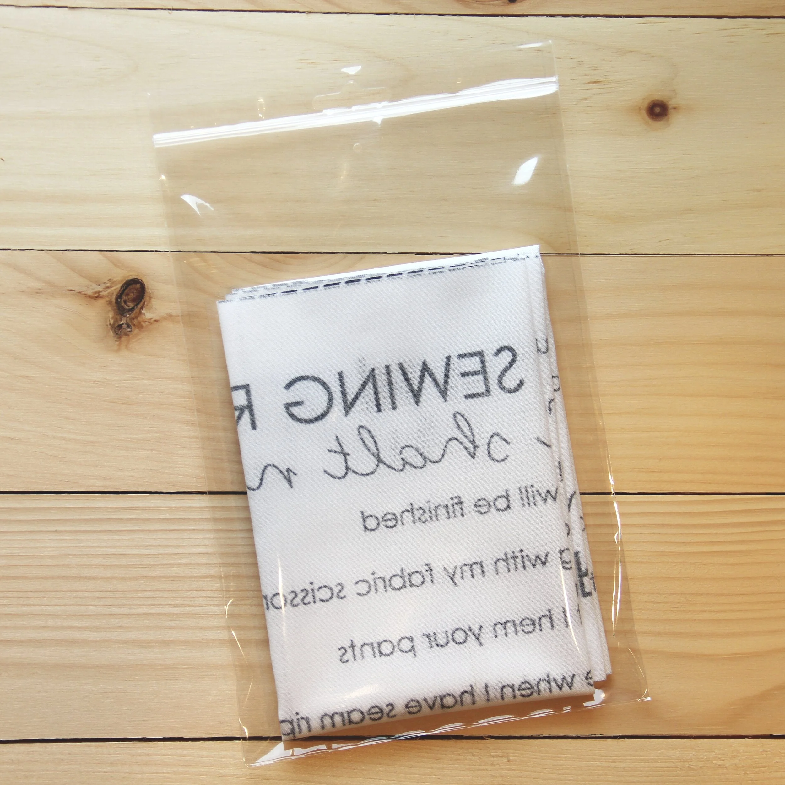 Sewing Room Rules Printed "In my sewing room..." Fabric Panel Single