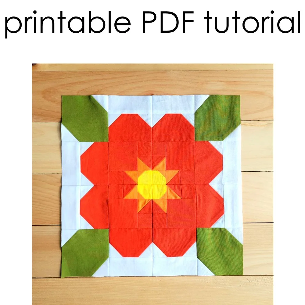 Summer Flower Quilt Block — Crafty Staci