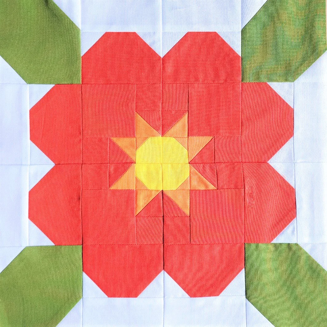 Summer Flower Quilt Block — Crafty Staci