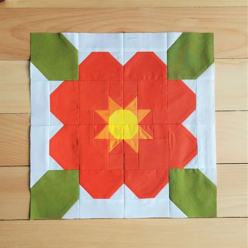 Summer Flower Quilt Block — Crafty Staci summer-flower-quilt-block-crafty-staci