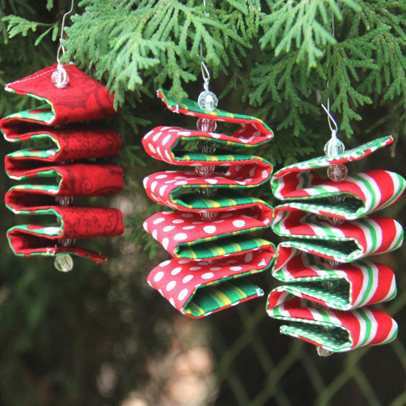 Fabric Ribbon Candy Ornament — Crafty Staci