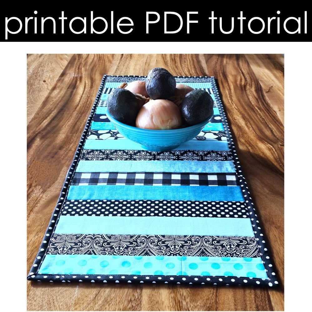 Quilt-As-You-Go Table Runner Printable Tutorial — Crafty Staci