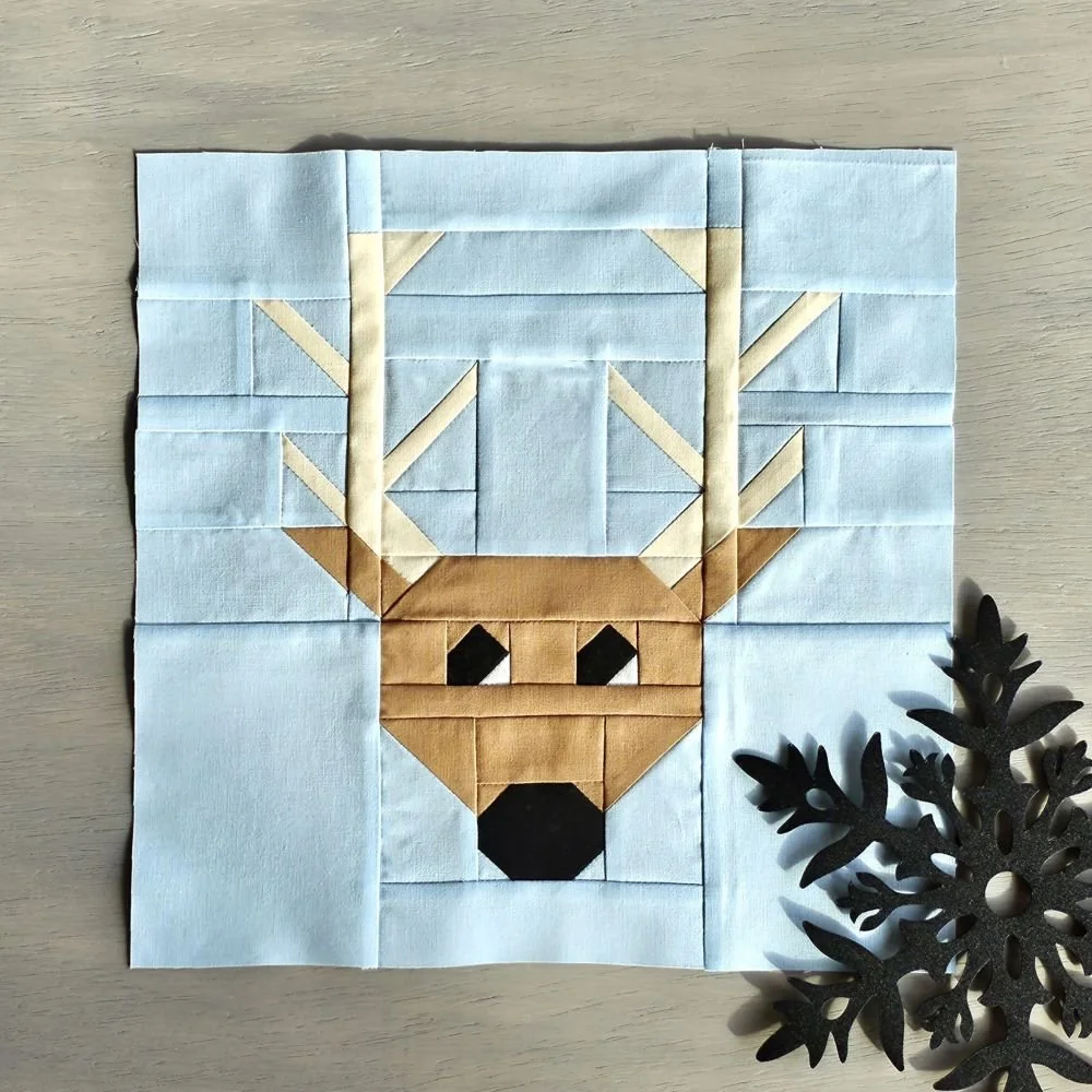 Reindeer Quilt Block