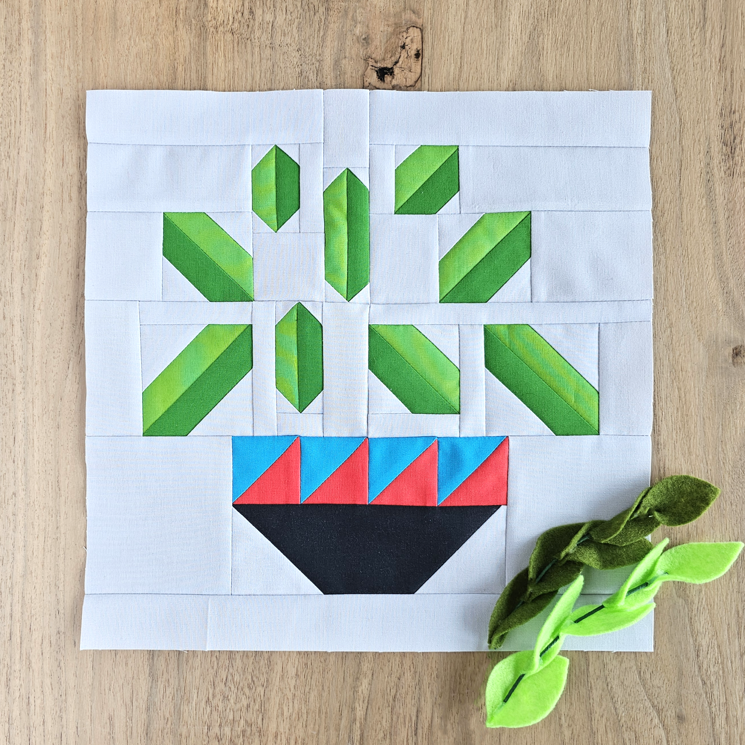 Houseplant Quilt Block