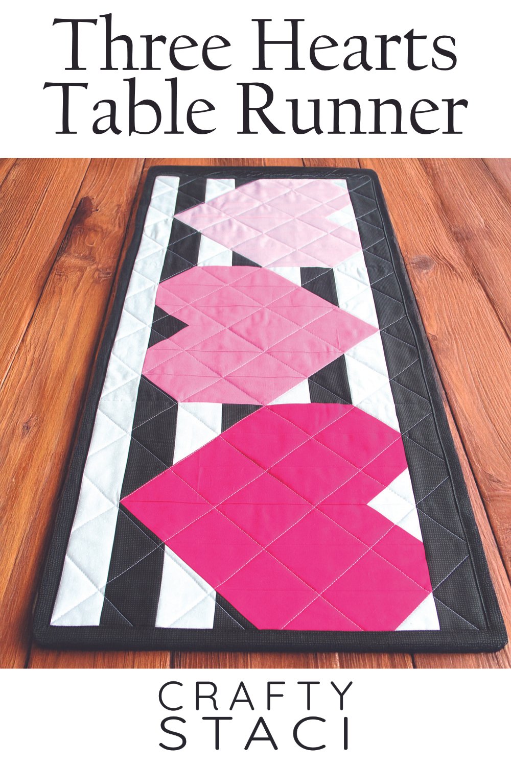 Three Hearts Table Runner — Crafty Staci