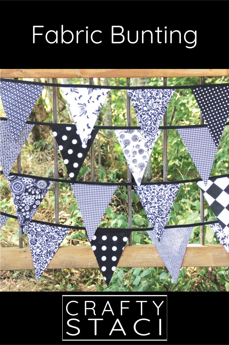 Fabric Bunting with One-Piece Triangles — Crafty Staci