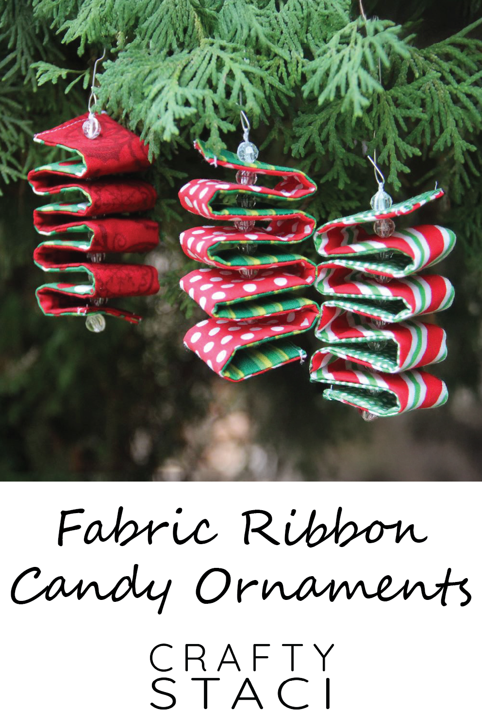 Making Candy Ribbons Fabric Ribbon Candy Ornament β Crafty Staci