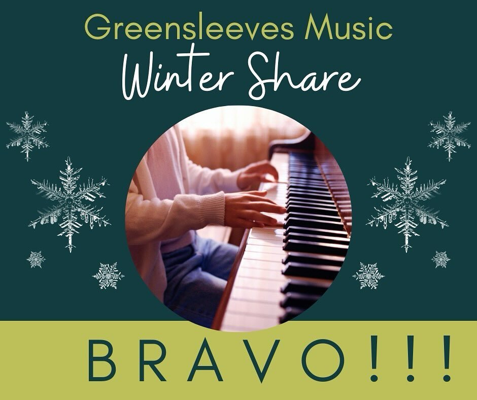 𝙏𝙝𝙖𝙣𝙠 𝙮𝙤𝙪 to everyone who shared their music with us during the Winter Share! It was wonderful to see how everyone&rsquo;s skills are growing and to hear your awesome performances!! 
Now - on to spring! 🌿🌻🎶
&bull;&bull;&bull;
#greensleeves