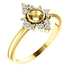 4mm round halo style ring