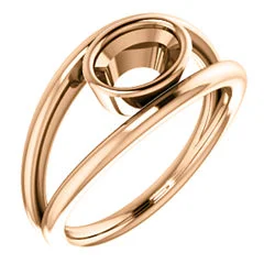 Split Shank horizontal oval ring