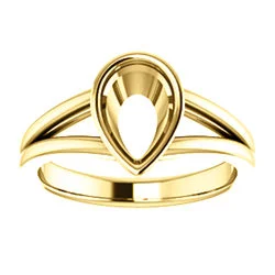 Split Shank Teardrop ring