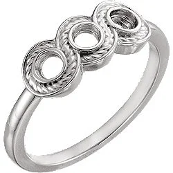 Three Stone bezel ring