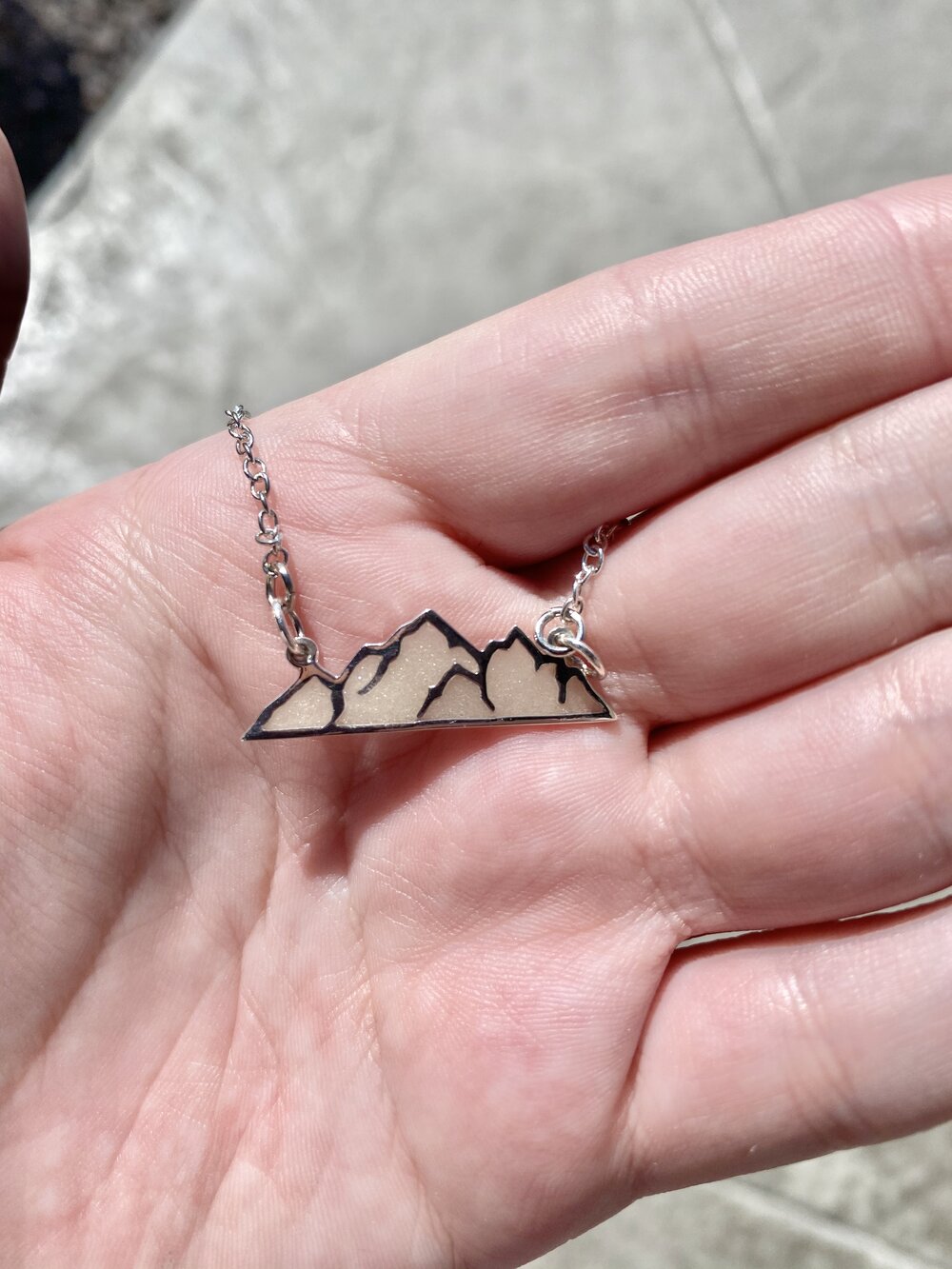 Mountain Peaks Necklace - Silver