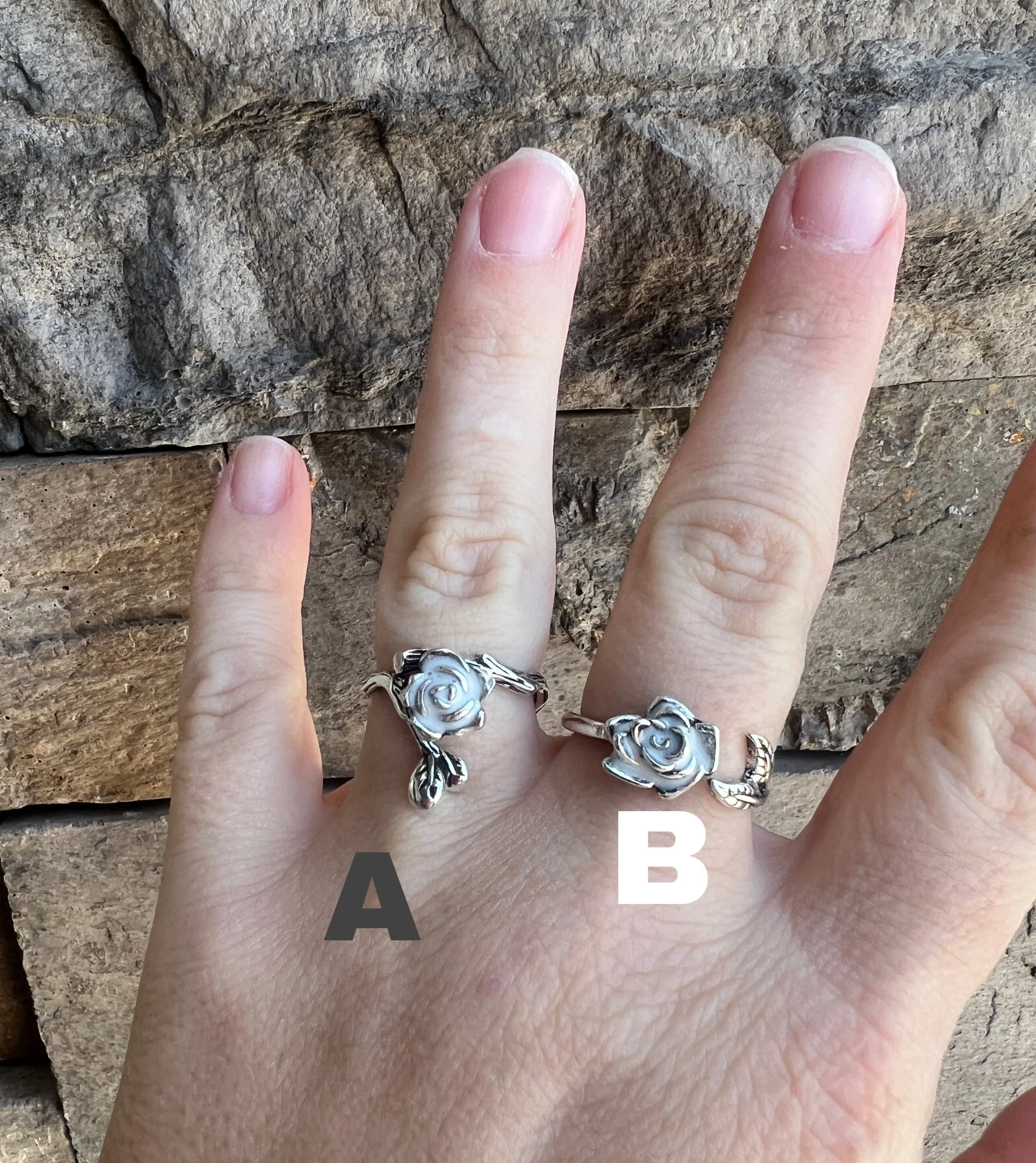 Adjustable Rose Rings