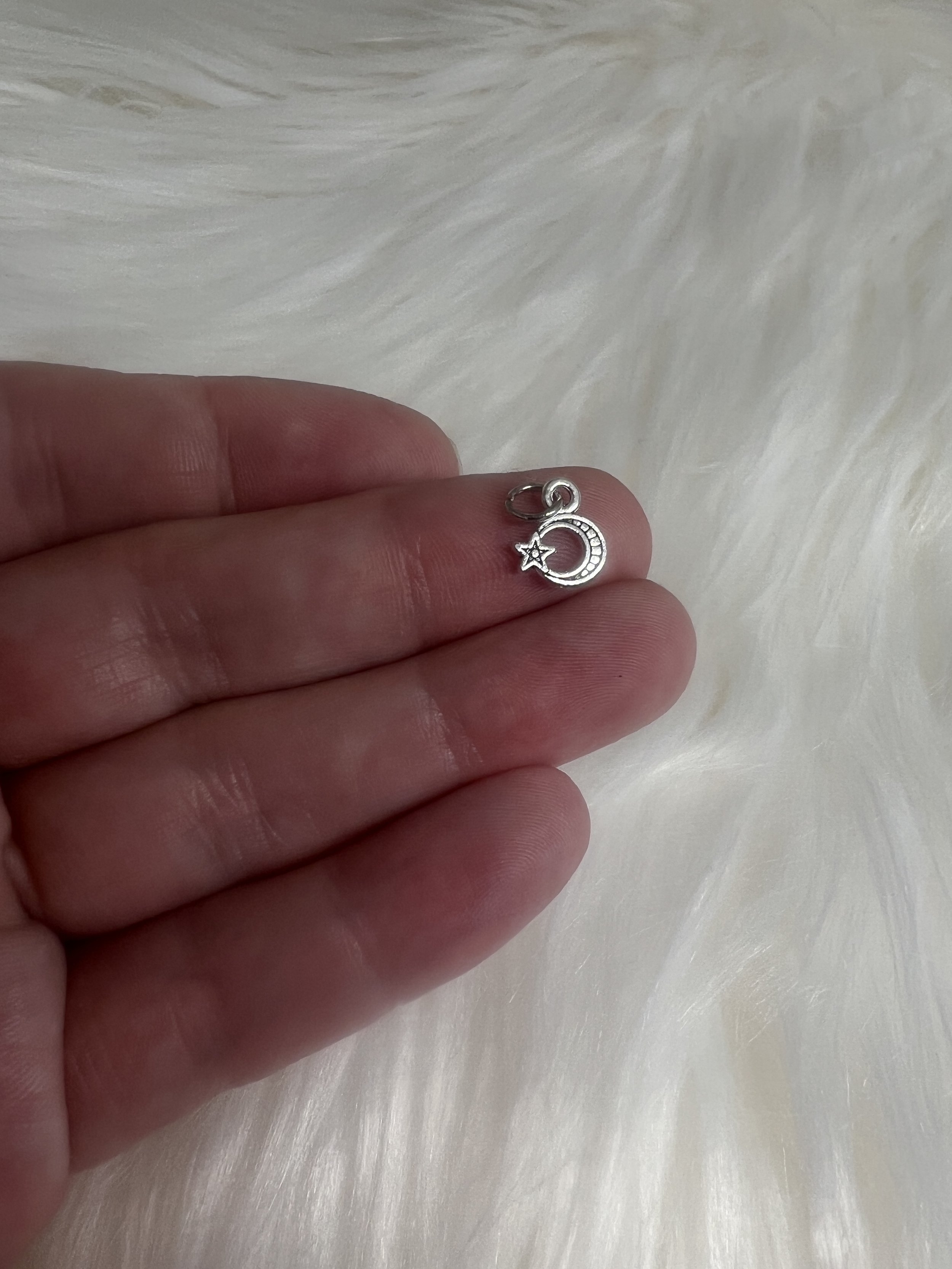 Super Tiny Moon & Star charm