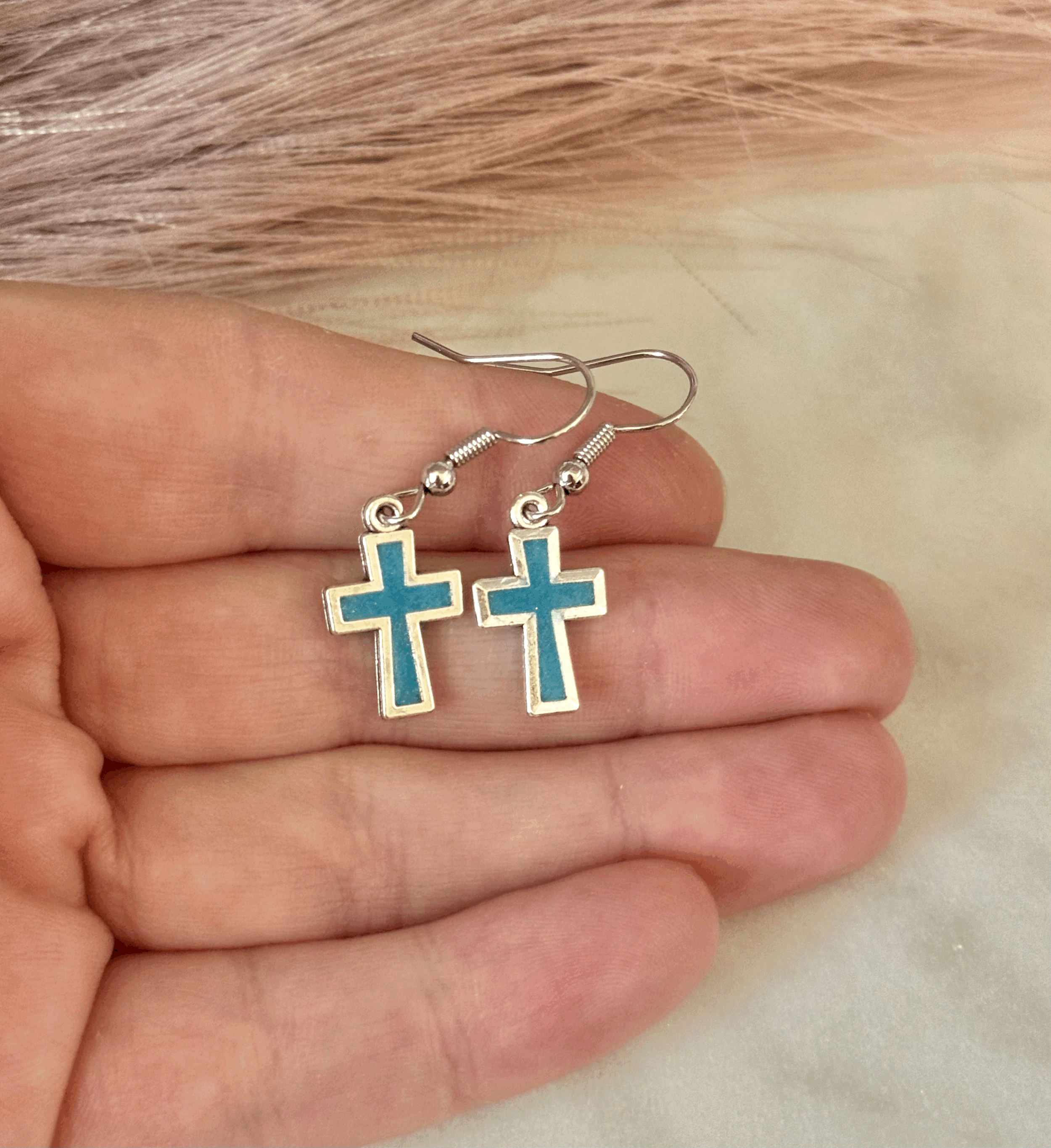 Cross Earrings Dangle