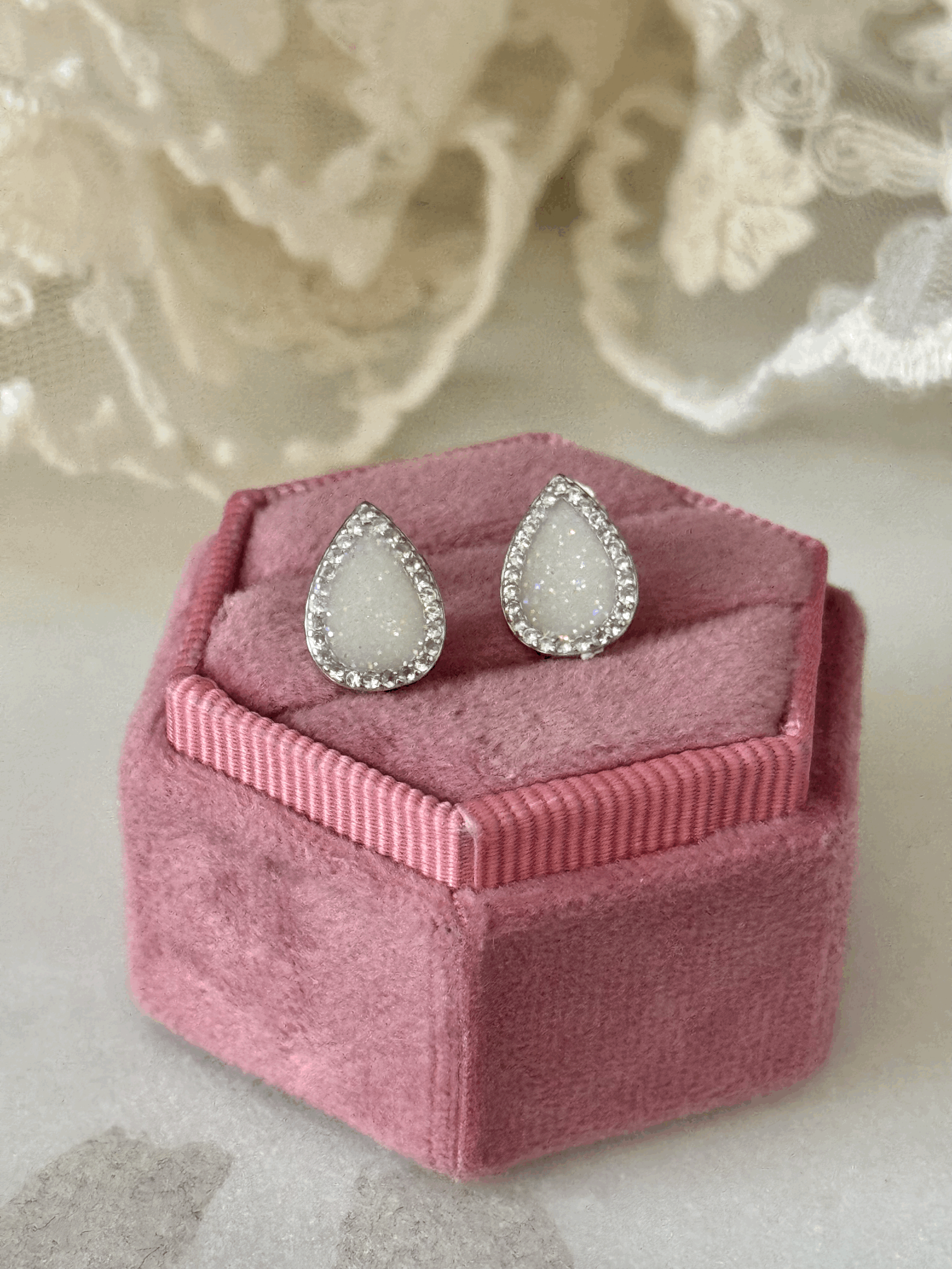 Rhinestone Teardrop Earrings