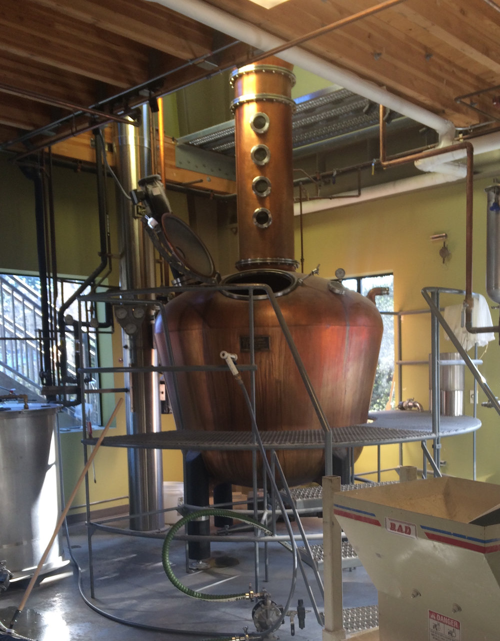  Part of the on-site distilling process. I think it looks like a giant whiskey bottle. 