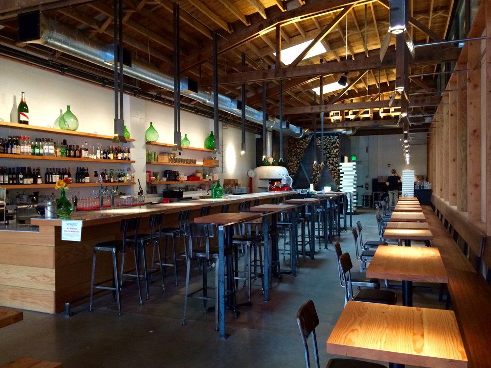  The sublime interior of Bruciato. Take a look at that ceiling! &nbsp;If you've been around for awhile, you'll remember this space as the old hardware store. While I still miss the hardware store, I am healing... 