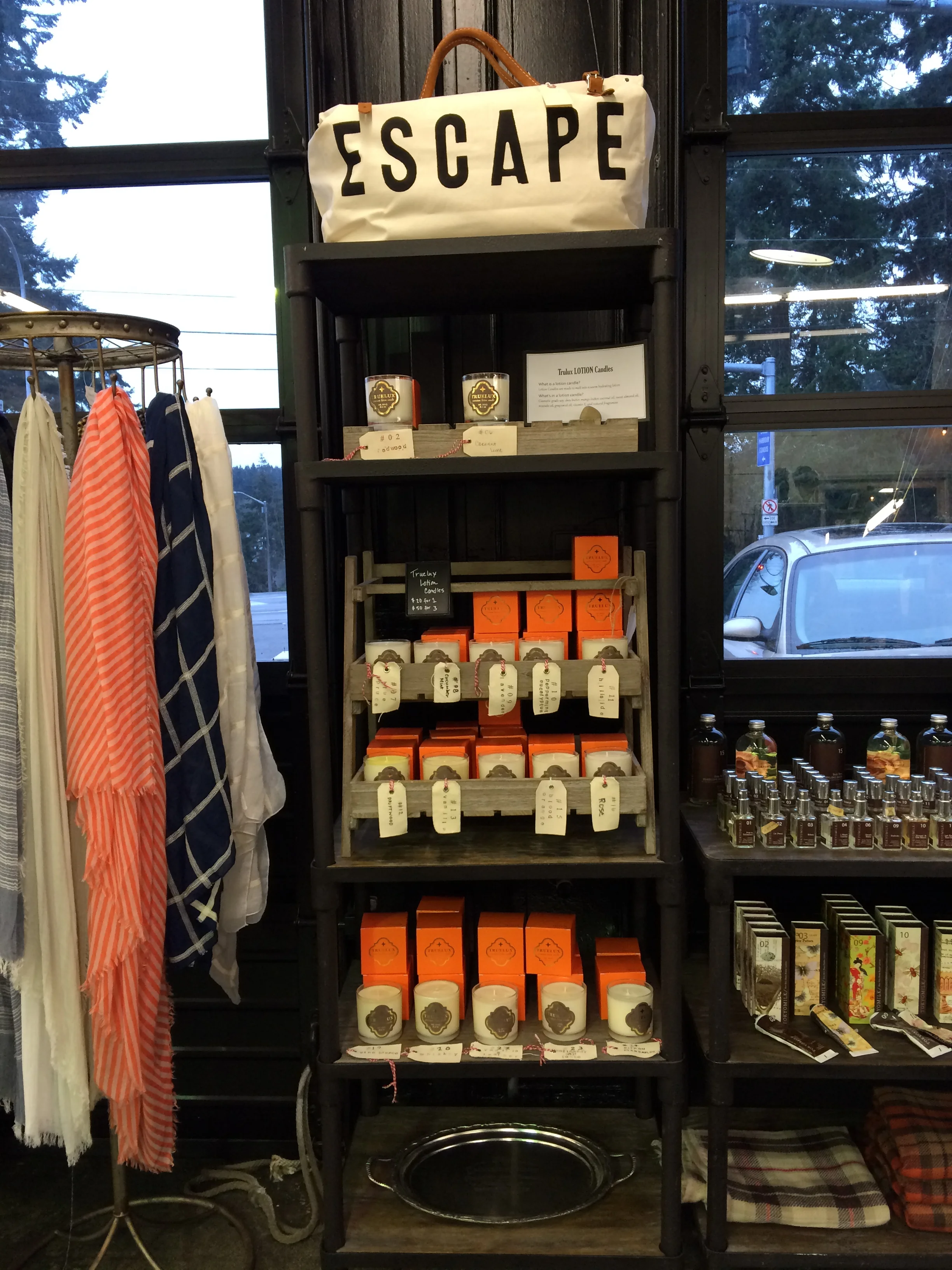  How fabulous is a travel duffel that reads "Escape". LOVE! 