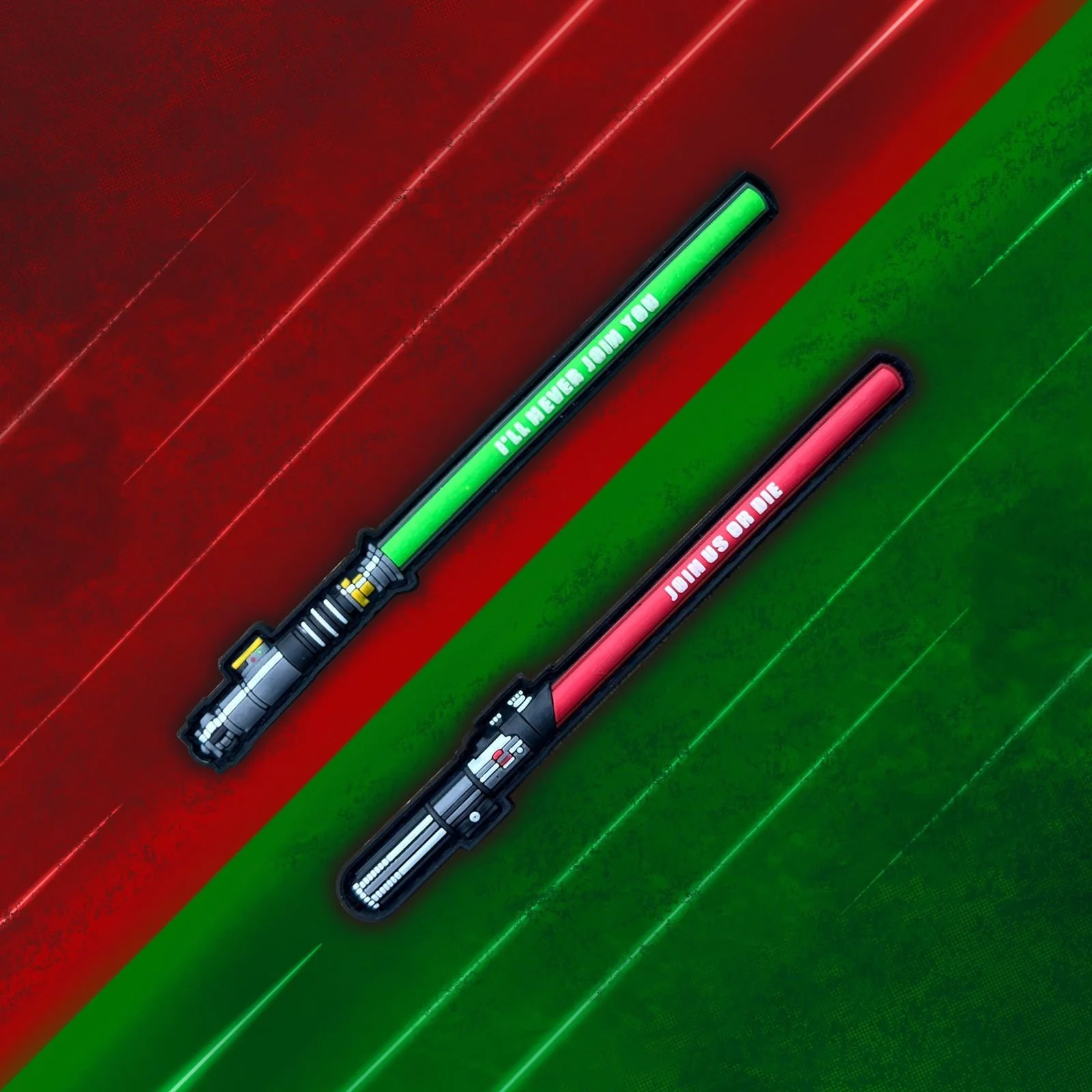 Luke Skywalker / Darth Vader PVC Light Saber Patches