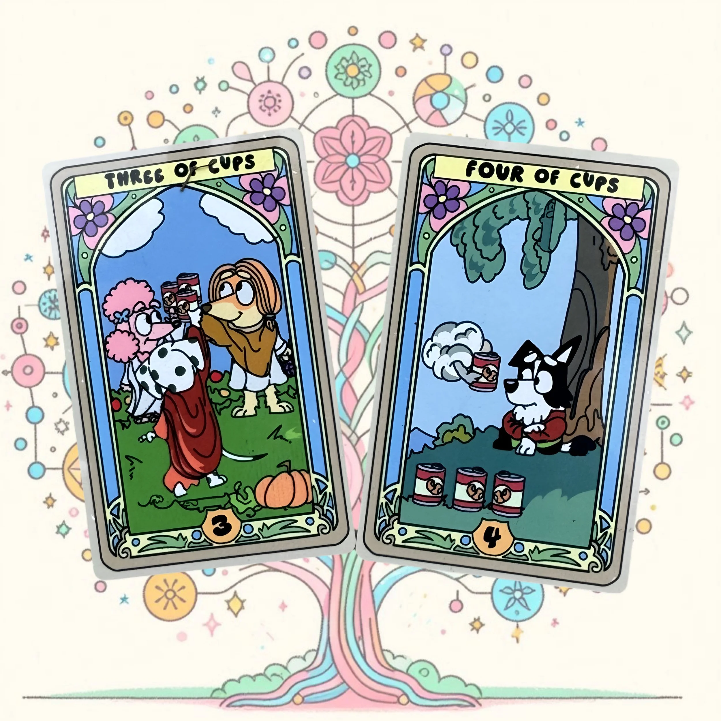 Bluey Aluminum Tarot Card Patch Set #13