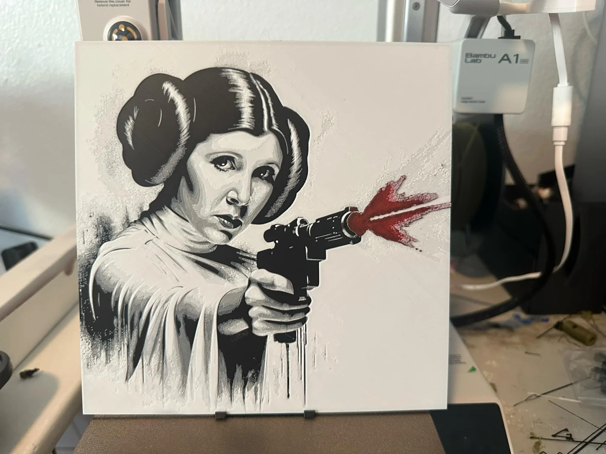 Princess Leia V1 Hueforge Print/Patch