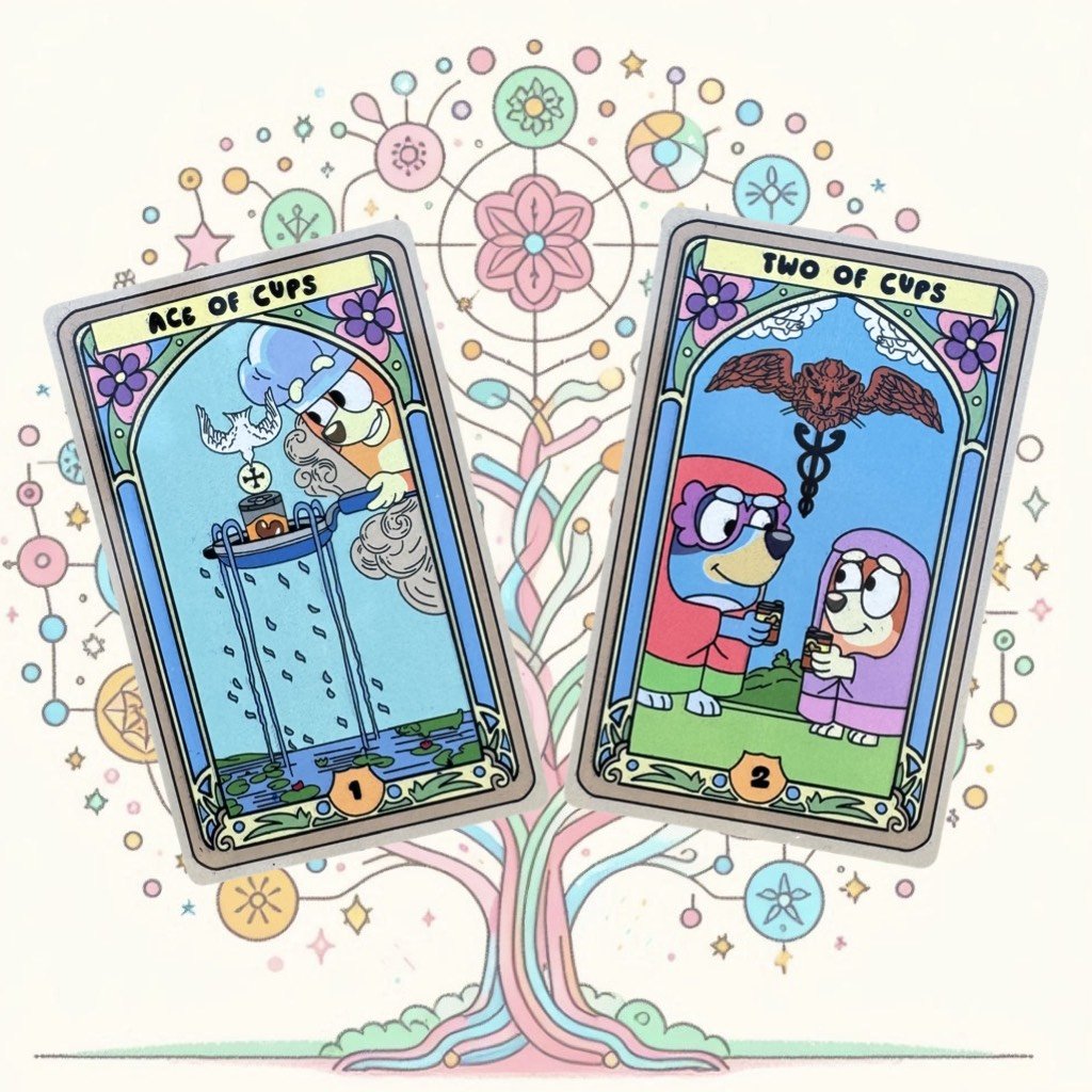 Bluey Aluminum Tarot Card Patch Set #12