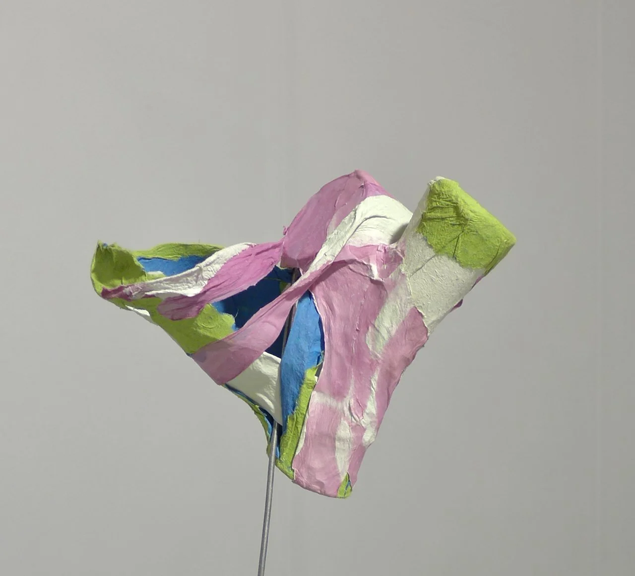 hollow paper sculpture cast from glassware.