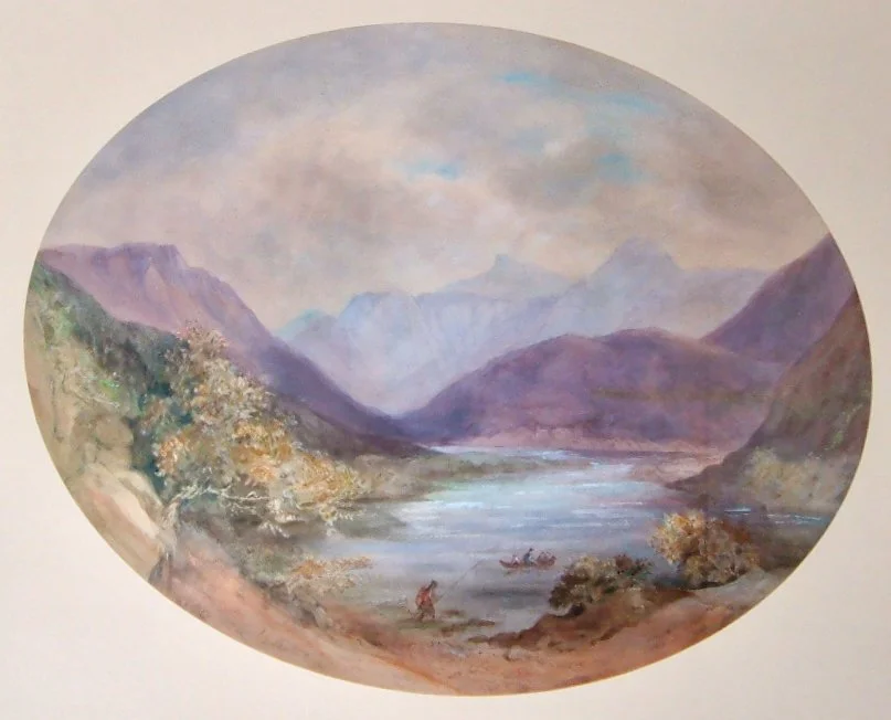 Scottish 19C watercolor landscape by Eliza Grace Symonds Bell