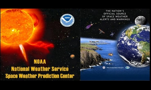 Swipsy tracks the Sun's emissions. Image credit: The emblem of NOAA/NWS Space Weather Prediction Center . 