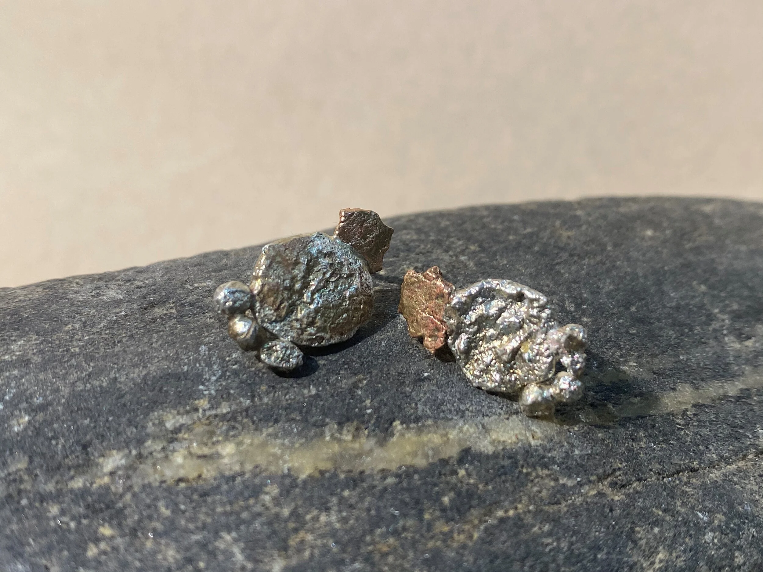  Up-cycled Silver &amp; 14k Gold  Handmade, Stone-Forming   2020 