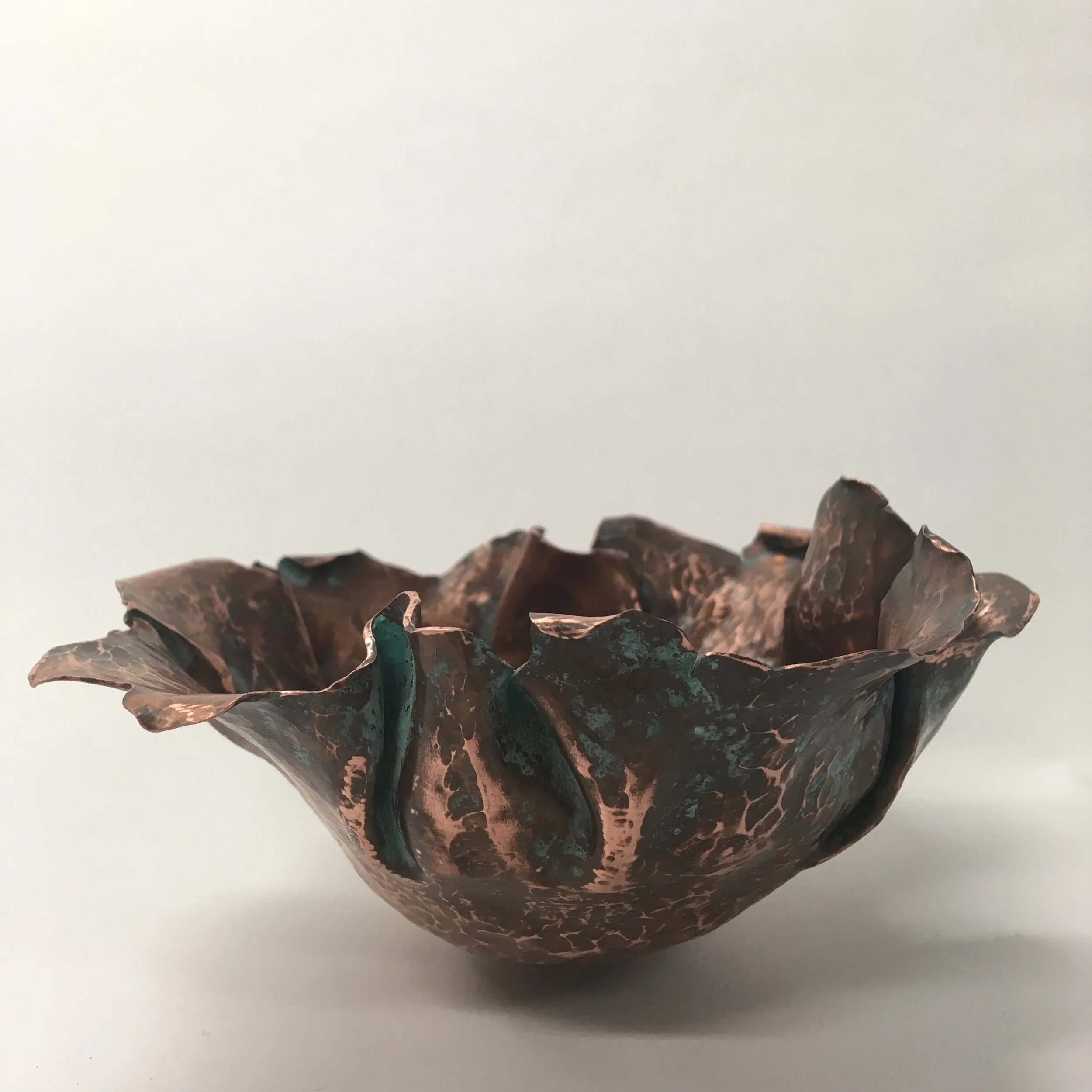  Copper &amp; Patina  Hand-formed Bowl  