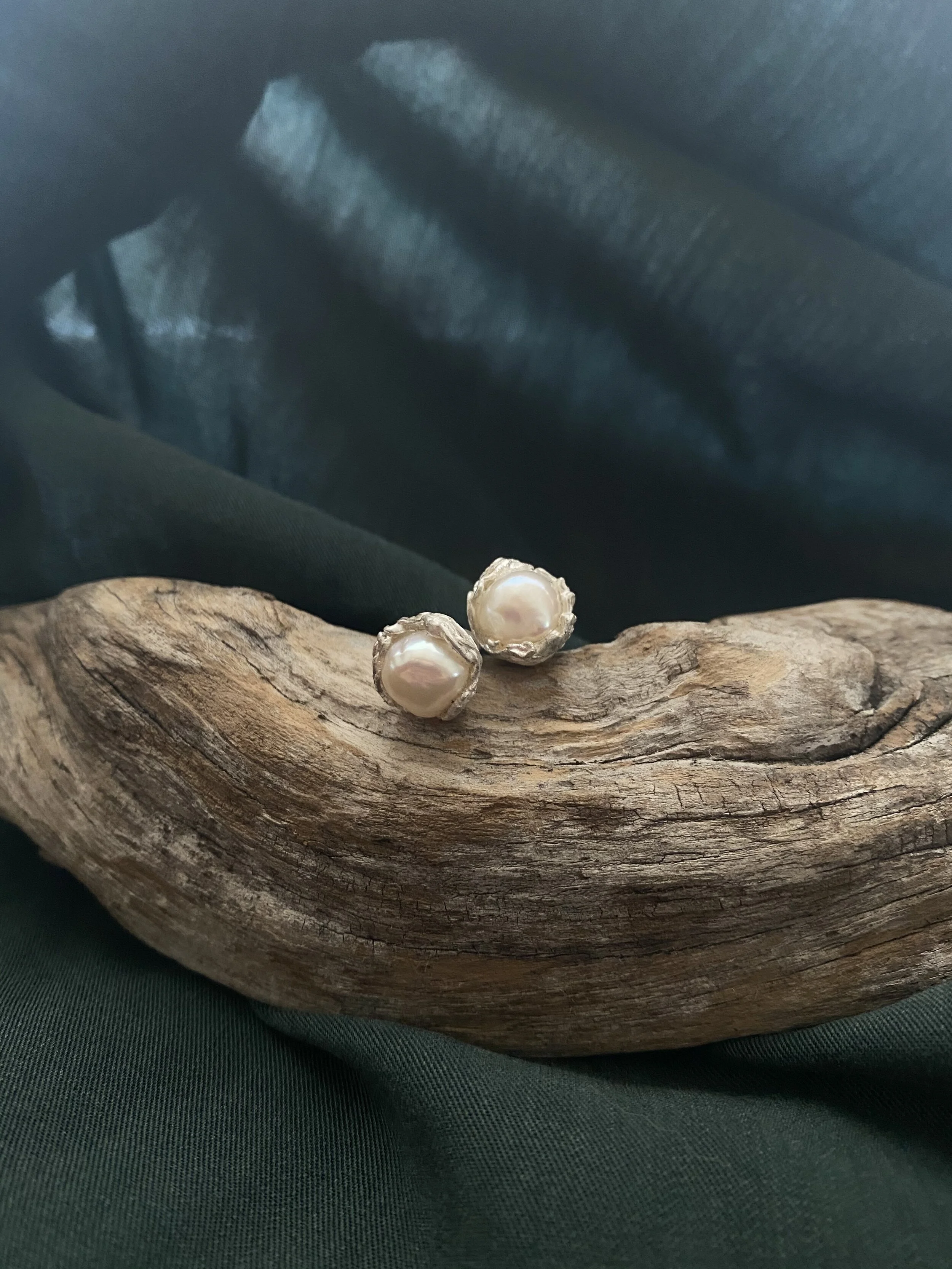  Up-cycled Fine Silver &amp; Freshwater Pearl  Handmade  2020 