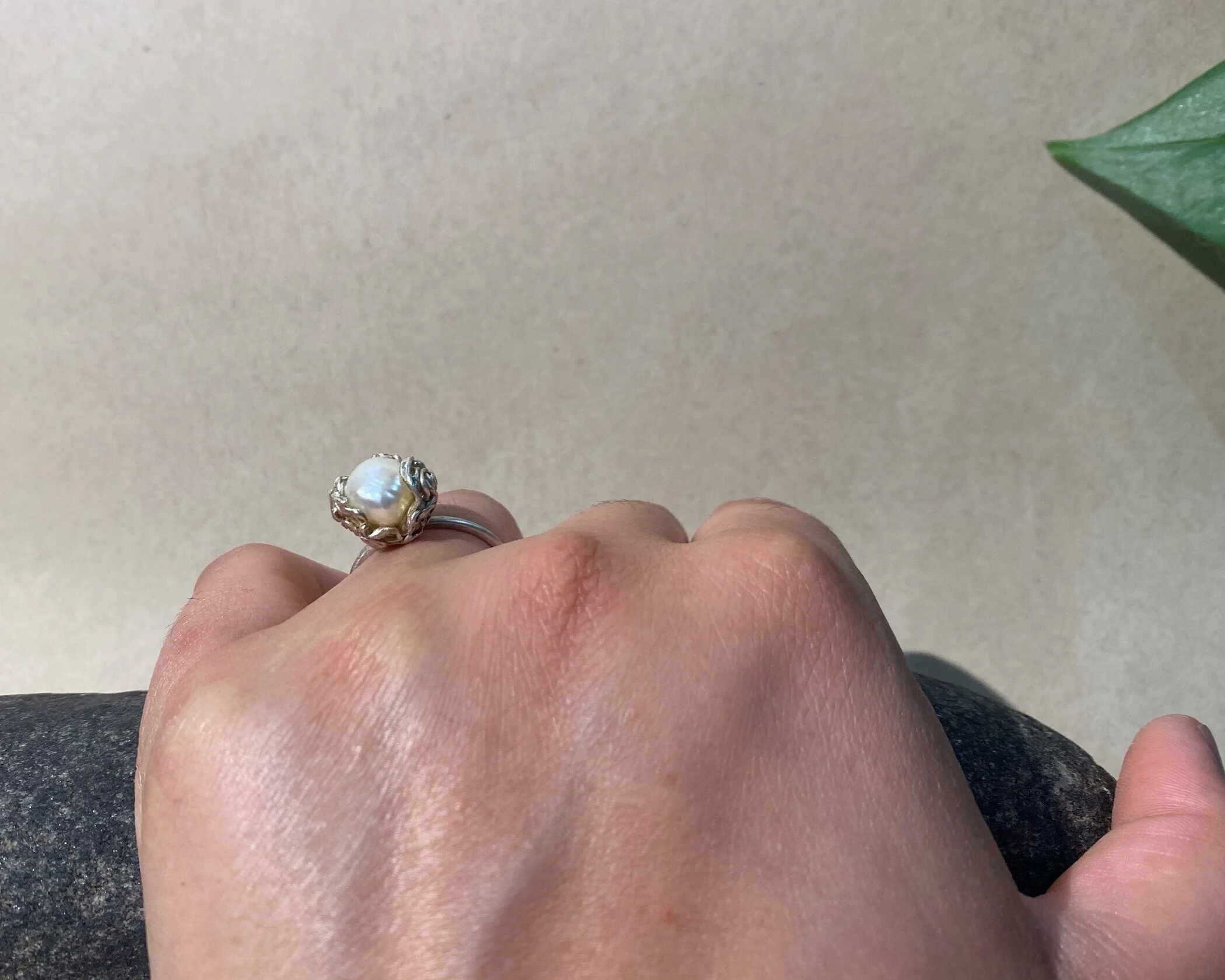  Up-cycled Fine Silver, Freshwater Pearl  Handmade  2020 