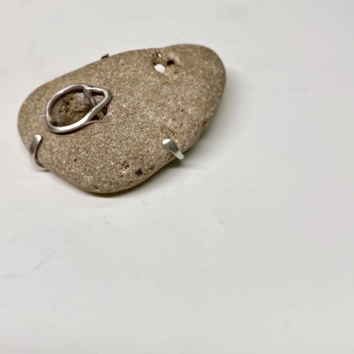  Silver &amp; Found Stone  Handmade   2019 