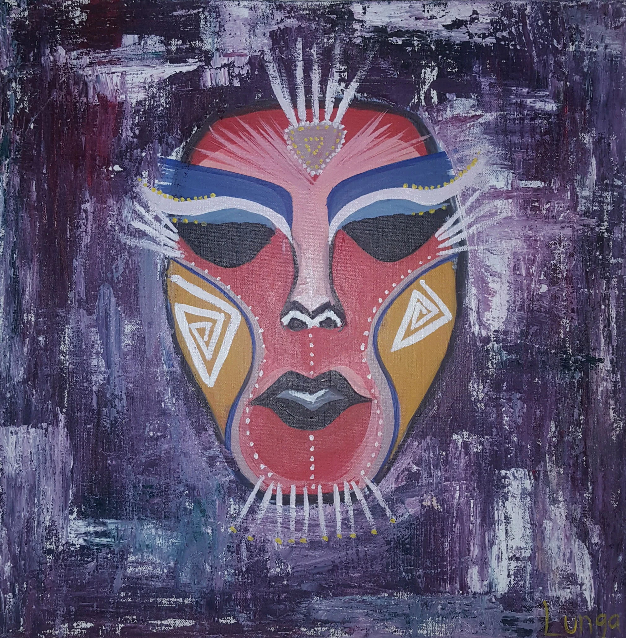  Acrylics, canvas.  20 x 20  2018 